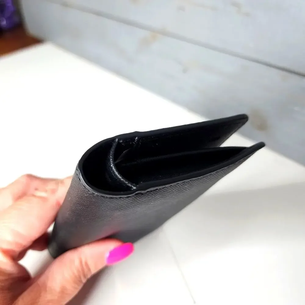 Michael Kors Black Saffiano Leather Wallet New with Tags Gold Hardware - Picture 6 of 9